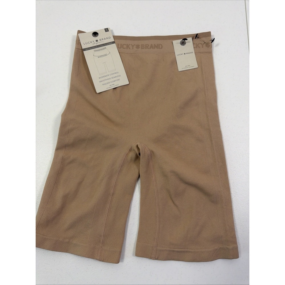 Lucky Brand Shapewear High Waist Womens  Small Thigh Slimmer Tan